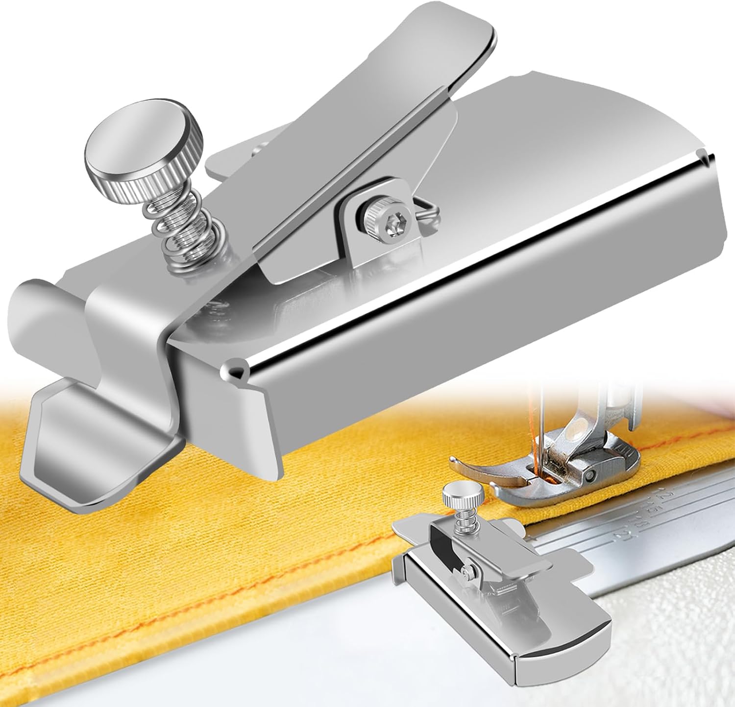 TIGARI Magnetic Seam Guide for Sewing Machine, Magnetic Sewing Guide with Clip, Multifunctional Ruler